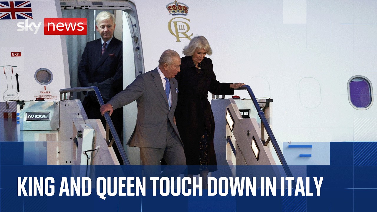 King Charles and Queen Camilla land in Rome ahead of Pope Leo meeting