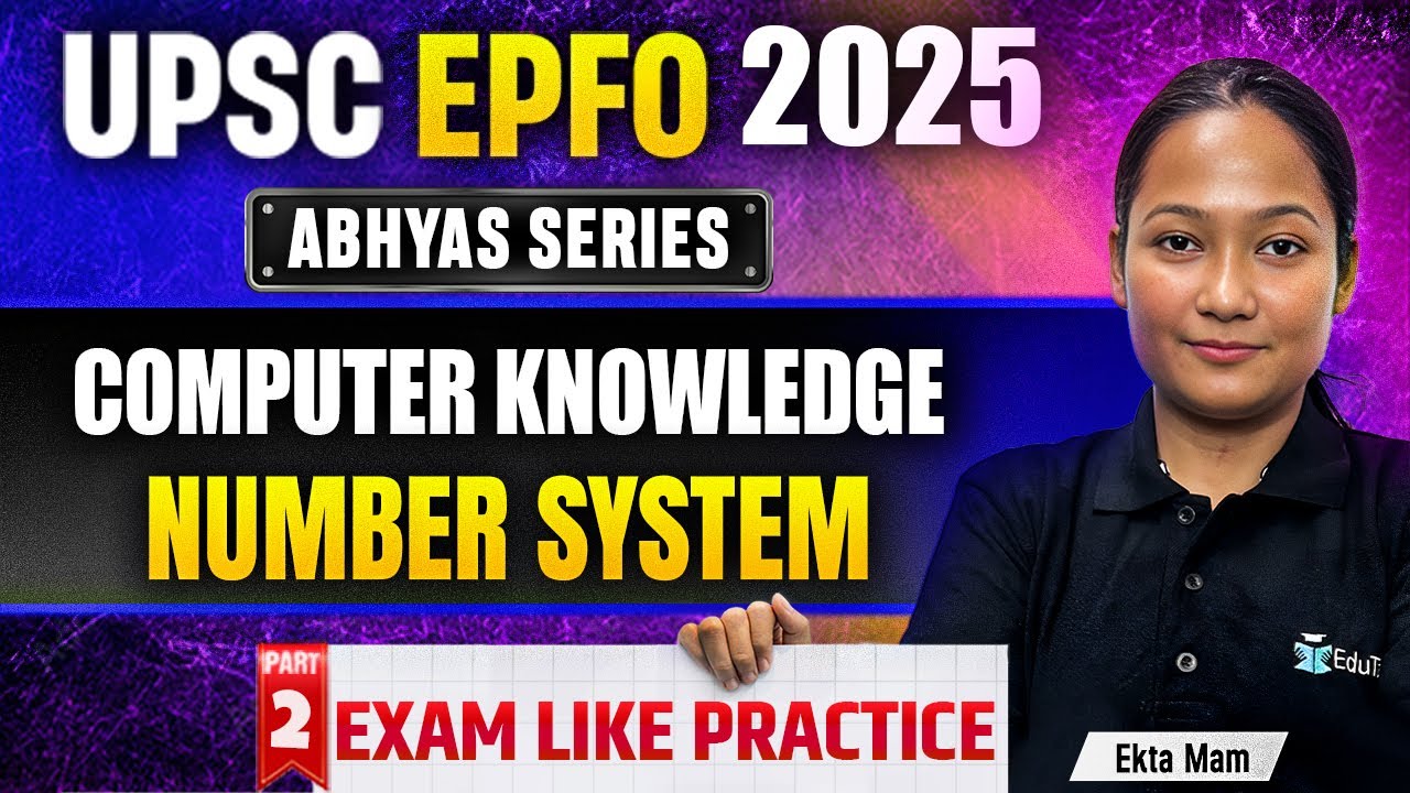 UPSC EPFO Free Classes 2025 | UPSC EPFO Number System | UPSC EPFO Computer Knowledge Free MCQs