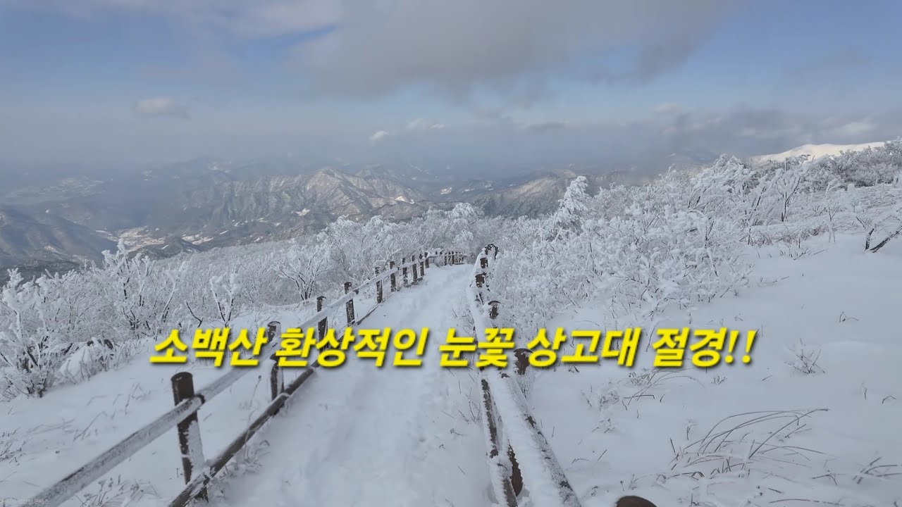 소백산 환상적인 설경 모습, 막바지 겨울 눈덮인 소백산 눈꽃 상고대 등 아름다운 절경!!