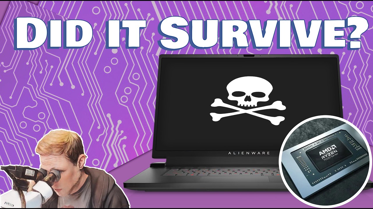 Destroyed AMD Ryzen Gaming Laptop With Catastrophic Damage  -- Still Has The Will To Live