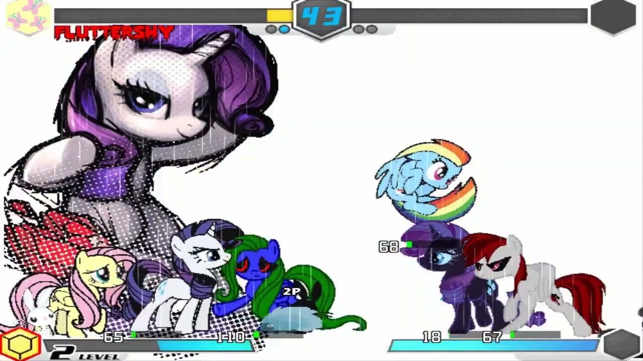 FiM request 2018 #12 - Fluttershy,Rarity & Rainbow Dash CD v3 VS Mirror nightmares bosses PR v2