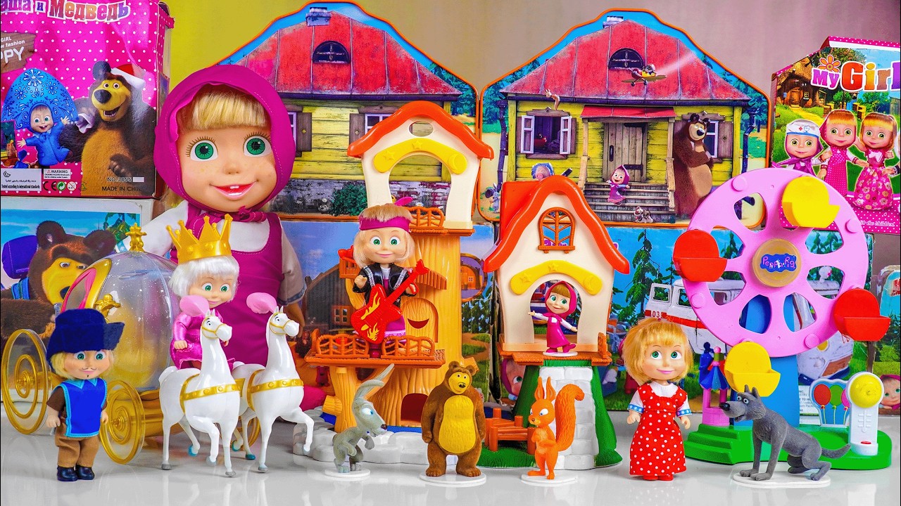 97 Minutes Satisfying with Unboxing Cute & Fun Masha and The Bear Toys Collection ASMR 🌿🏠