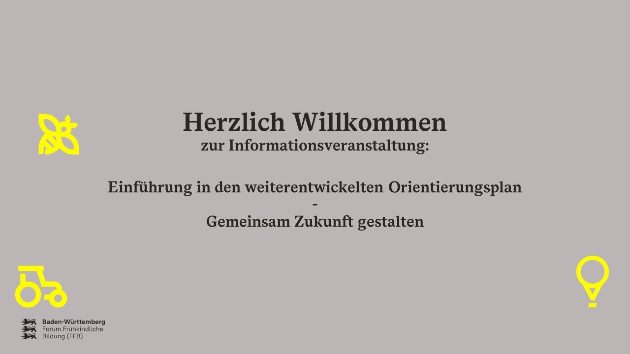 Informationsveranstaltung - Einf&uuml;hrung in den weiterentwickelten Orientierungsplan