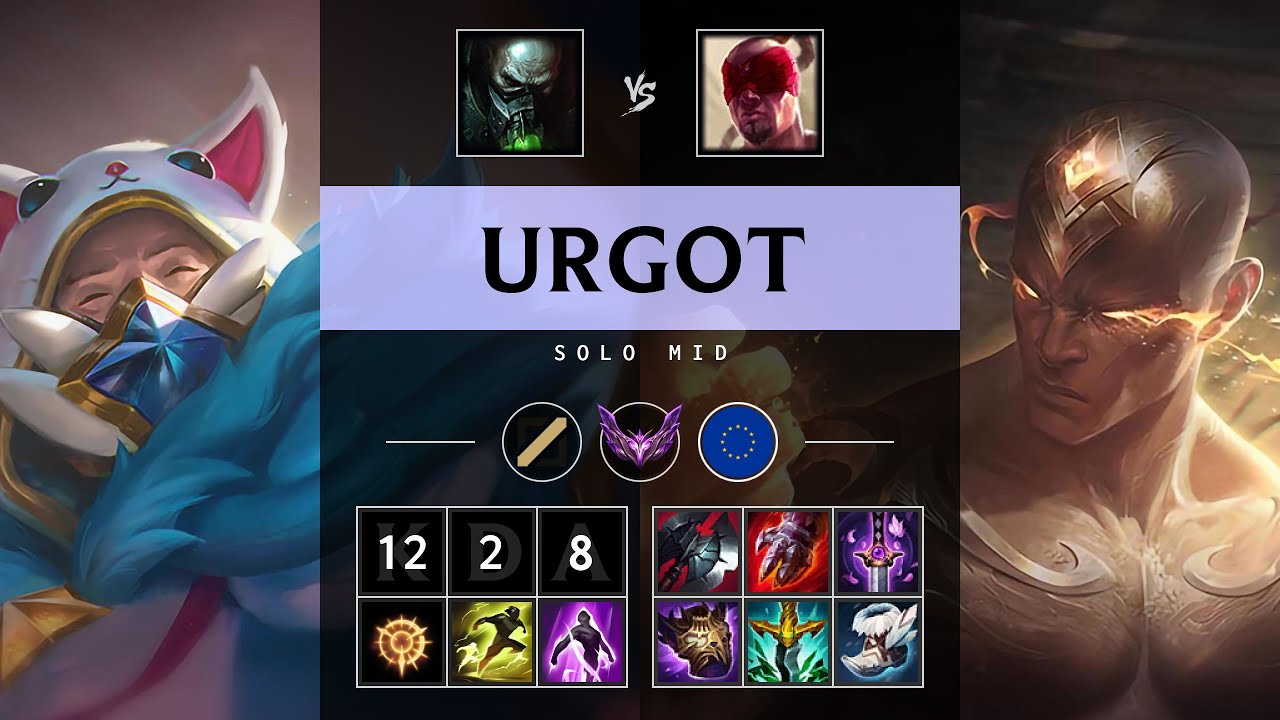 Urgot Mid vs Lee Sin - EUW Master Patch 25.16