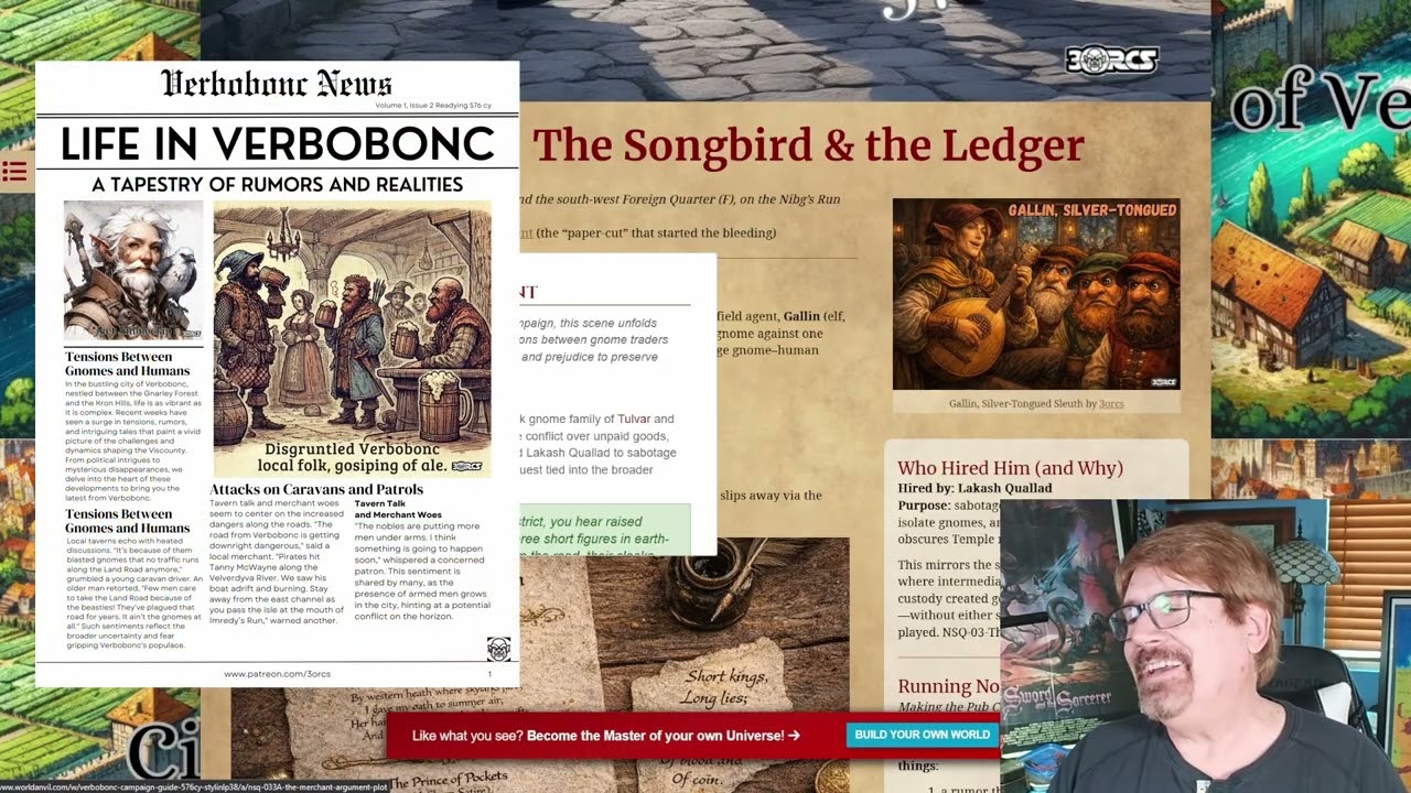 Temple of Elemental Evil Quest: The Songbird & the Ledger | Verbobonc 576 CY Pub Crawl Investigation