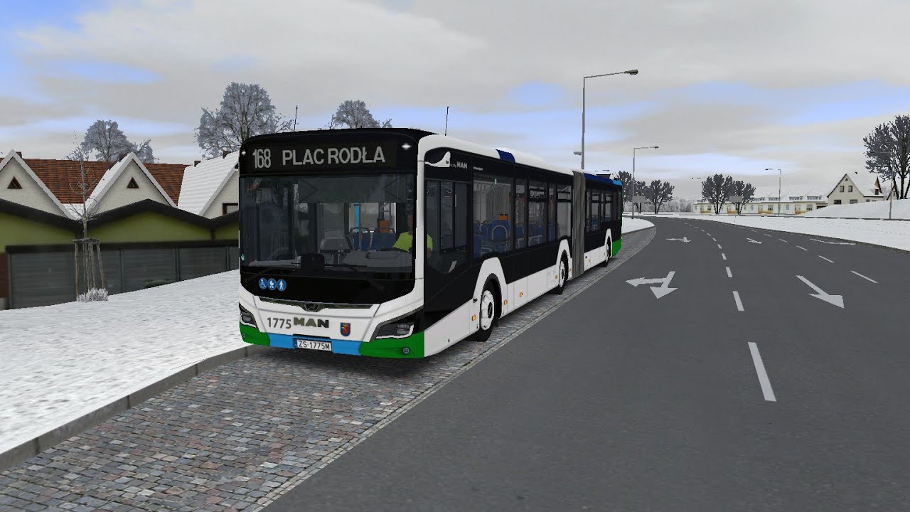 OMSI 2 - Fikcyjny Szczecin by ReMi Mod 1.11.2 - Linia 168 - MAN Lion's City 18G