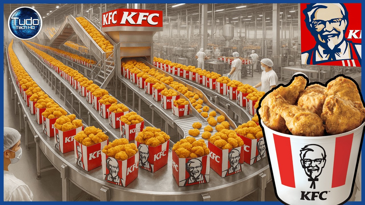 Como o FRANGO FRITO do KFC é Feito – Incrível Processo Industrial de Fabricação - Canal Tudo Tech HD