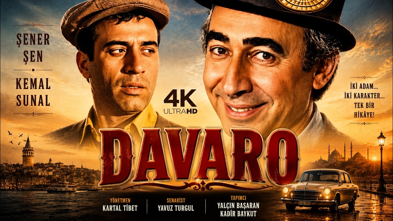 Davaro Türk Filmi | 4K Restorasyonlu | KEMAL SUNAL | ŞENER ŞEN