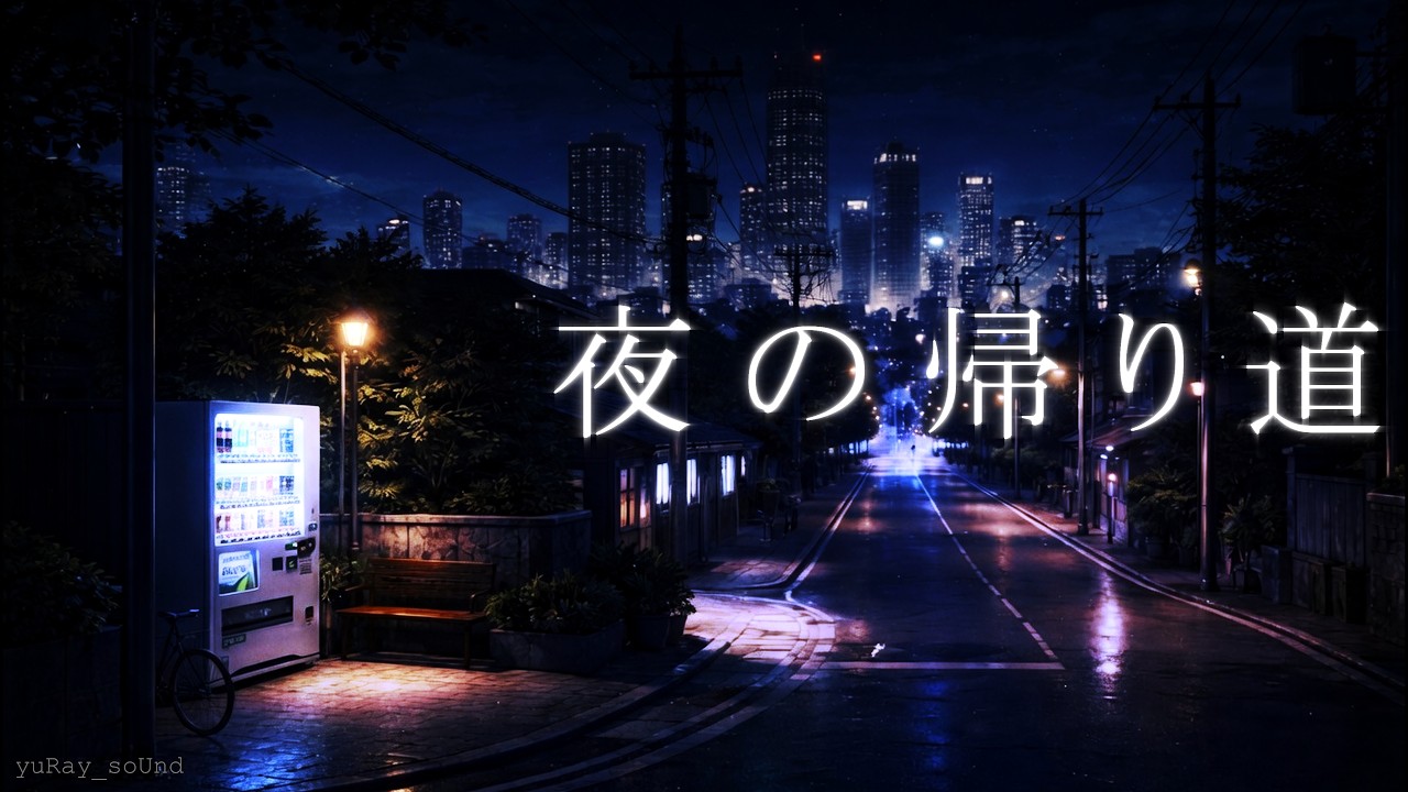 【作業用BGM】夜の帰り道 Night Walk Home【Lofi】