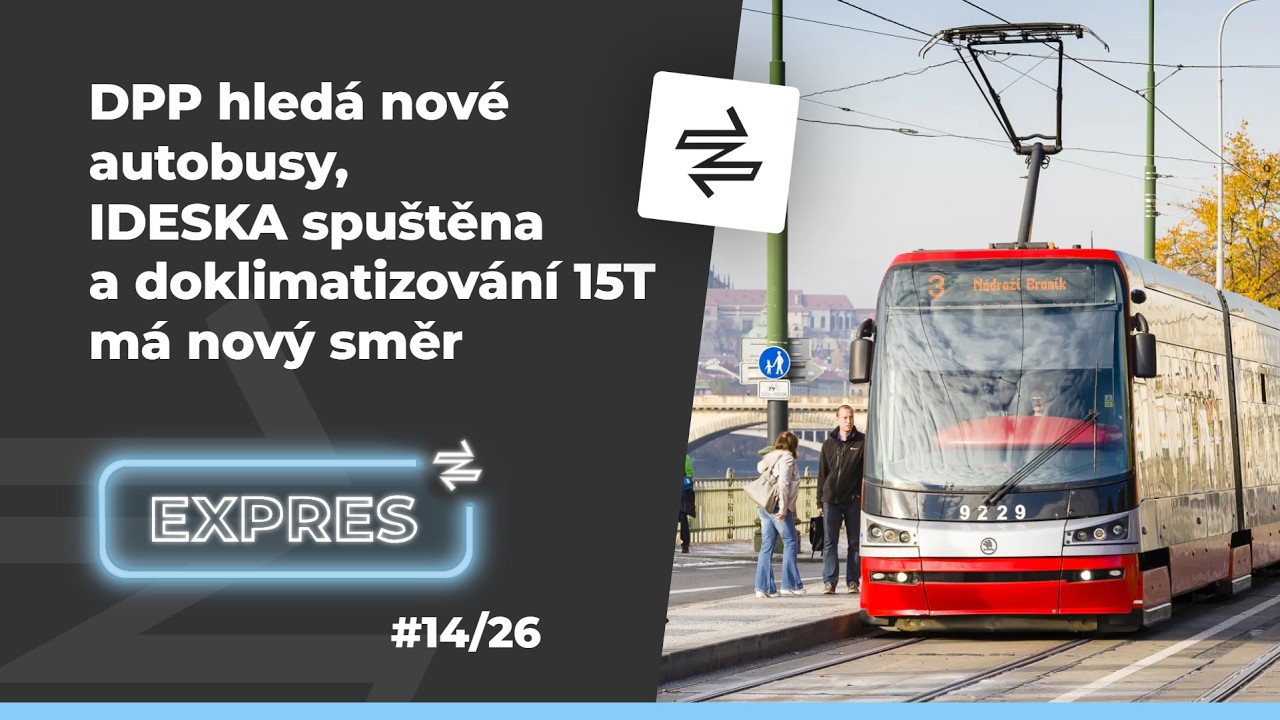 METROBUS EXPRES #14: IDESKA spu&scaron;těna, DPP hled&aacute; nov&eacute; autobusy a doklimatizuje tramvaje 15T