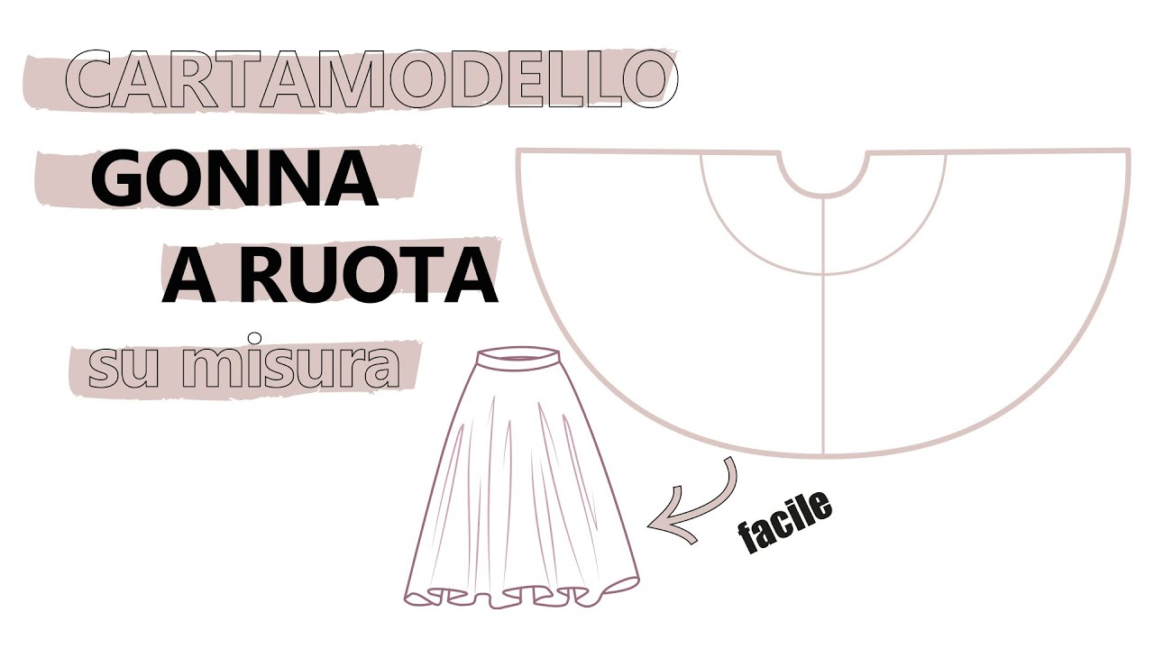 Tutorial CARTAMODELLO GONNA A RUOTA su misura | SARA ARMELLIN
