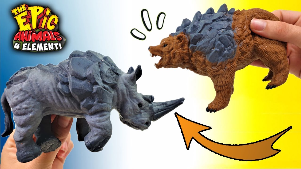 THE EPIC ANIMALS 4 ELEMENTOS | DEPREDADORES Y ANIMALES BLANDITOS | OSO, LOBO, RINOCERONTE, TIBURÓN