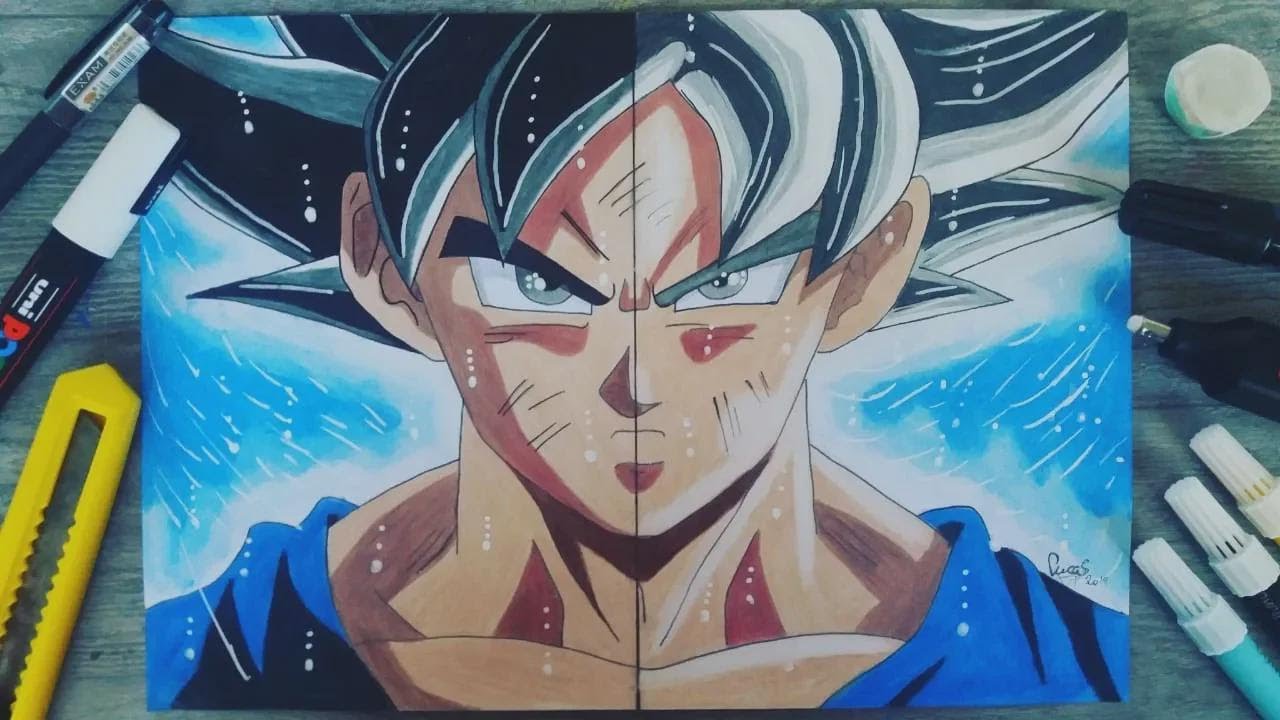 How to Draw Goku: Ultra Instinct (Incomplete and Complete)