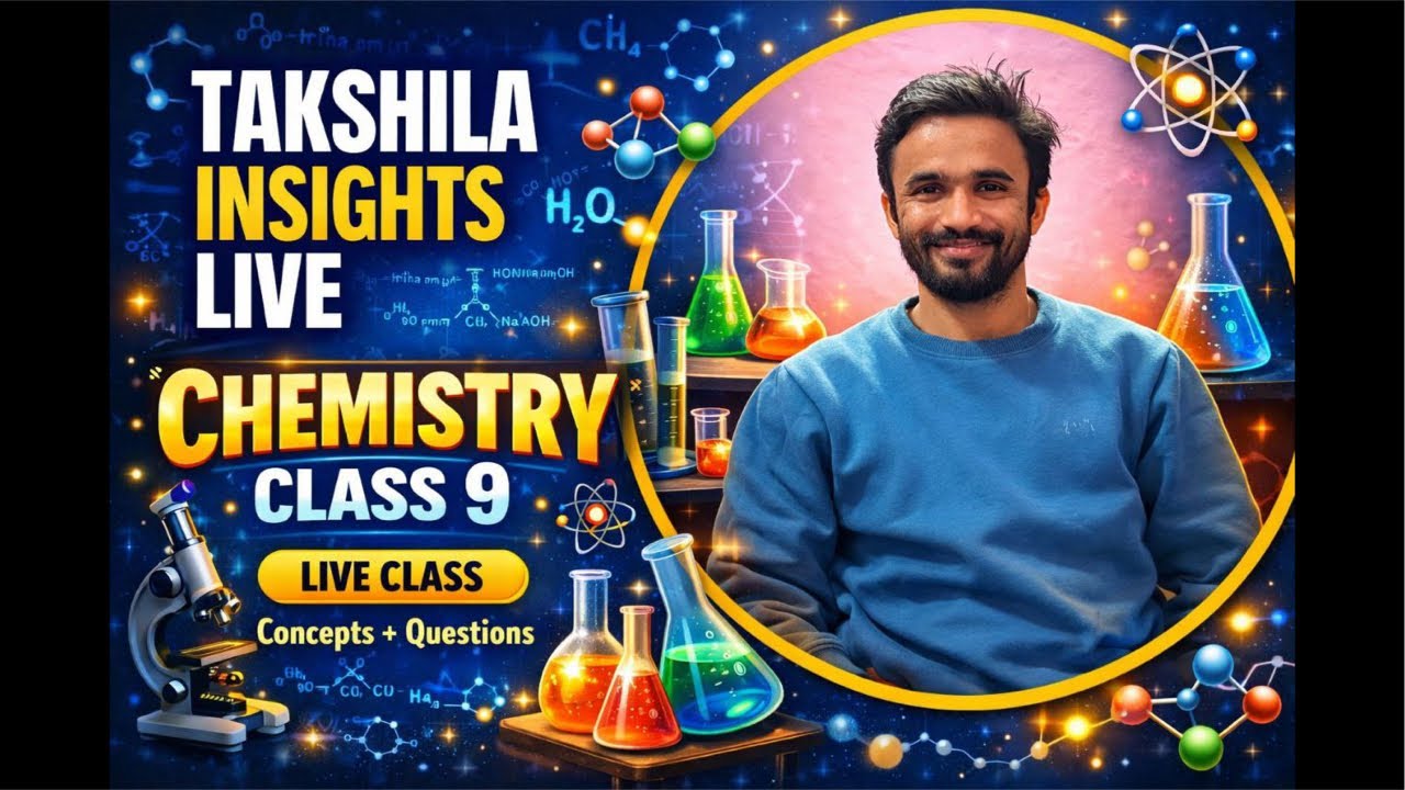 Class 9 Chemistry LIVE 🔴 | Complete Concept Revision | Takshila Insights