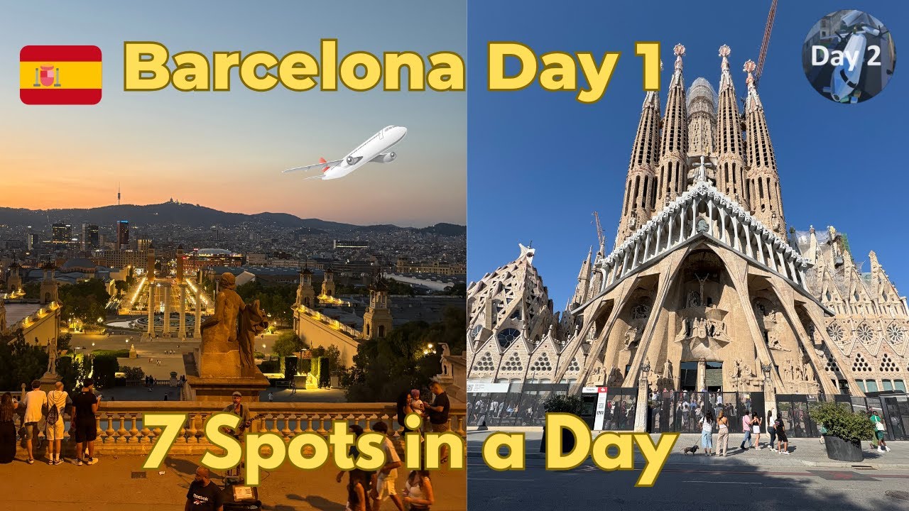 🇪🇸 Spain Trip Day 2 | First Day in Barcelona ✨ | Exploring 7 Must Visit Spots #tejisbahadur #europe