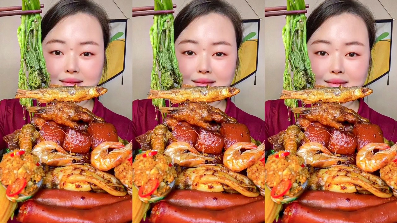 So Rich & Tender! Braised Pork Belly and Pig’s Tails 😋 Rural ASMR Eating Show