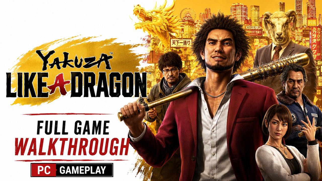 Yakuza Like a Dragon - Full Game Walkthrough Gameplay & Ending PC  (Main story)