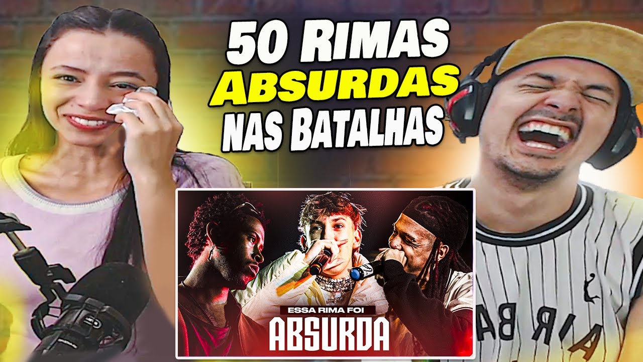 50 RIMAS simplesmente ABSURDAS! ⚡ [ REACT WALLZITU E CAMILA ]