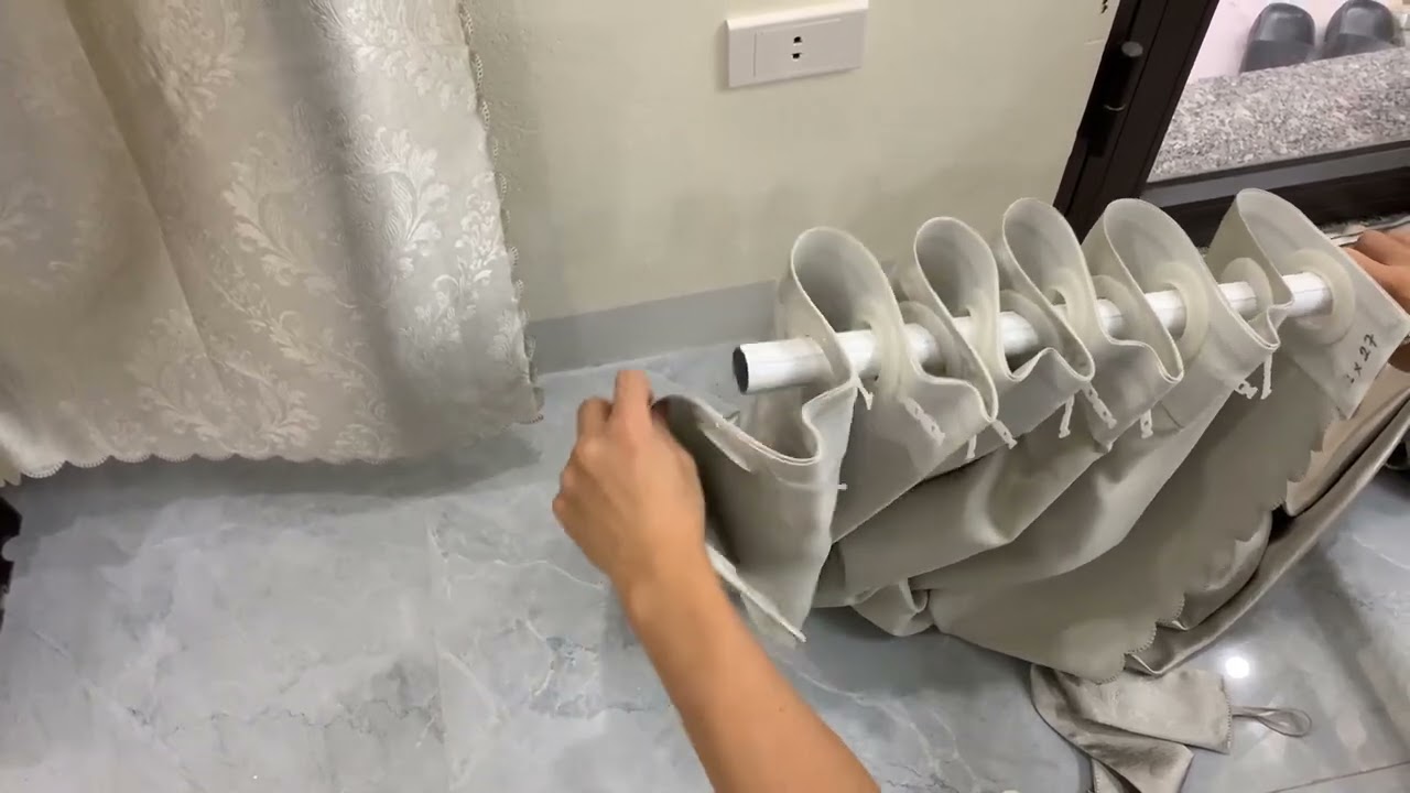 Cách lắp rèm vải cửa phòng khách