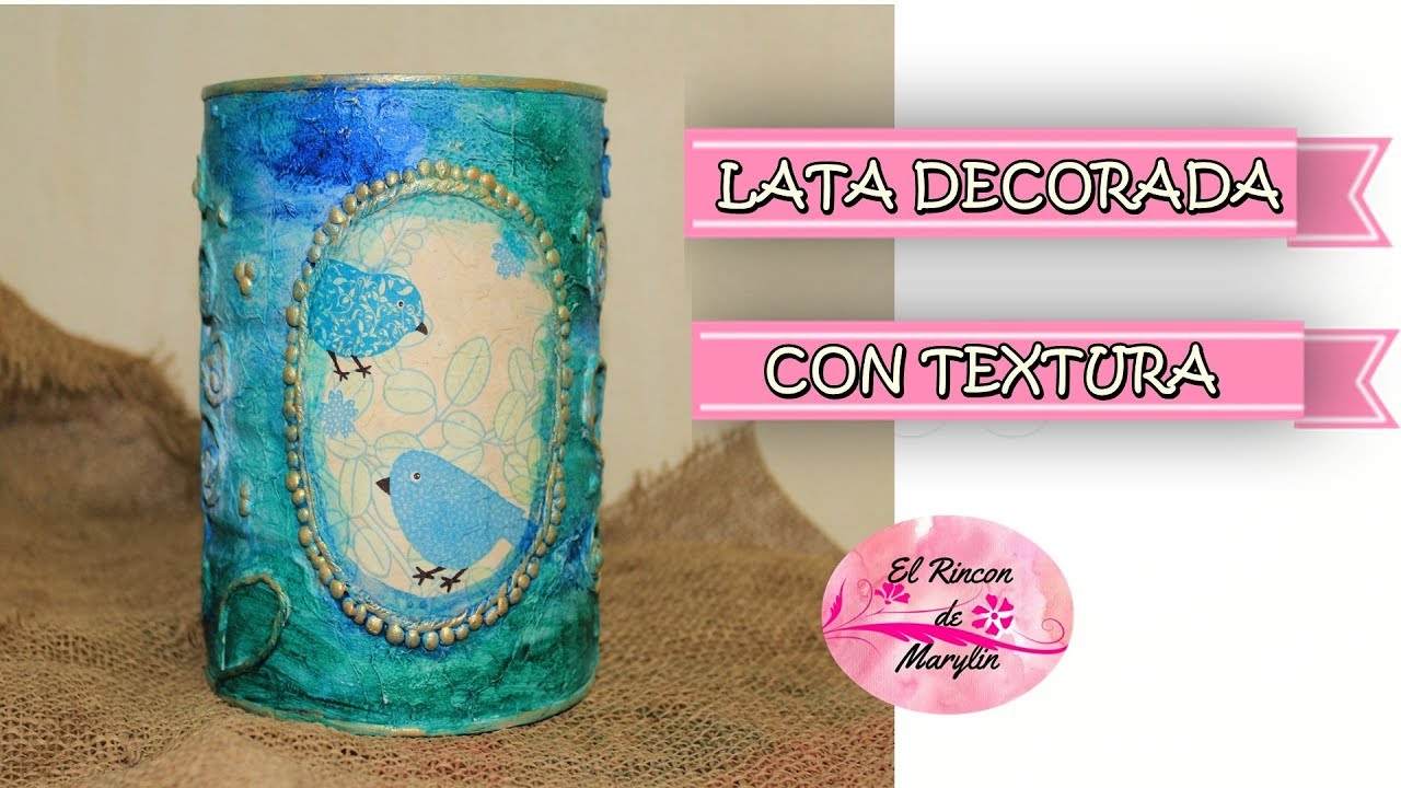 Decora LATAS con Técnica VINTAGE | DIY Camafeo y Decoupage Paso a Paso