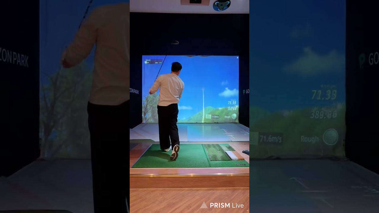 퇴근후 연습하러 스크린 한게임⛳🐻 #qi35 #스윙연습 #골프 #스크린골프 #홀인원 #사투리골퍼 #낭만골퍼 #기록용 #홀인원사냥 #golf