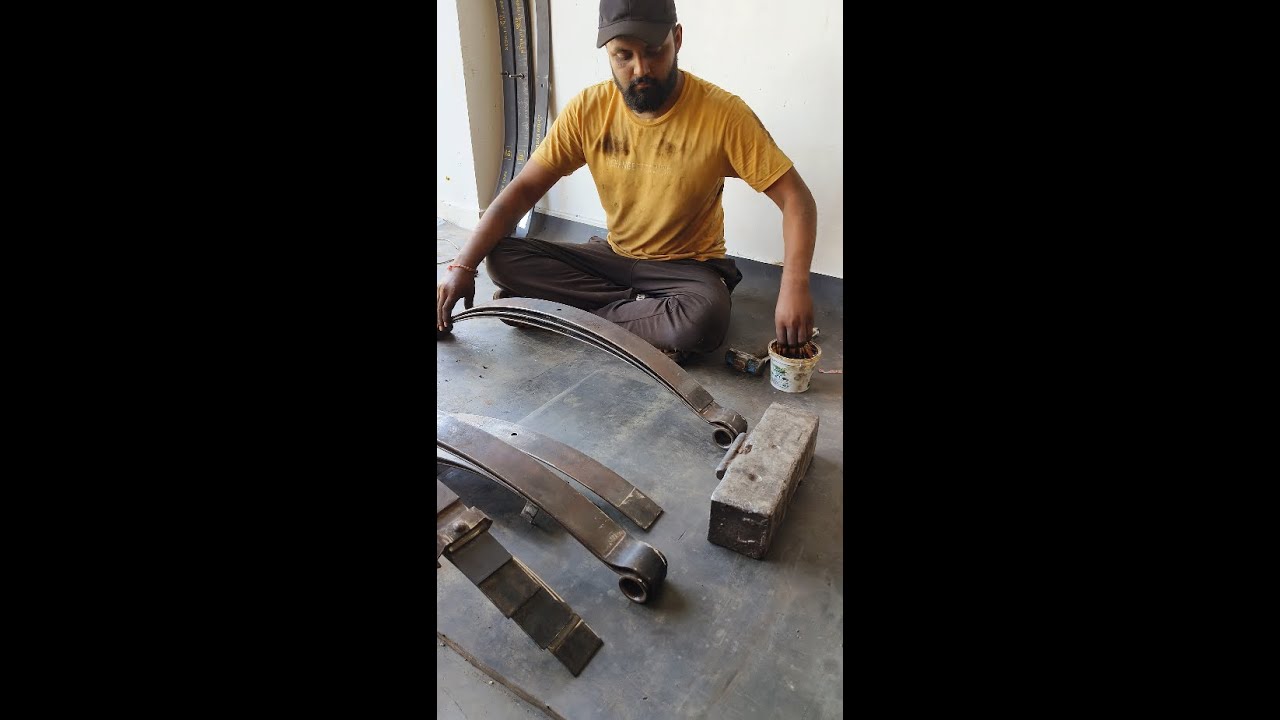 Bolero Kamani (Leaf Spring) Repairing And Re-Arching || kaman kam..@amitpithva9547