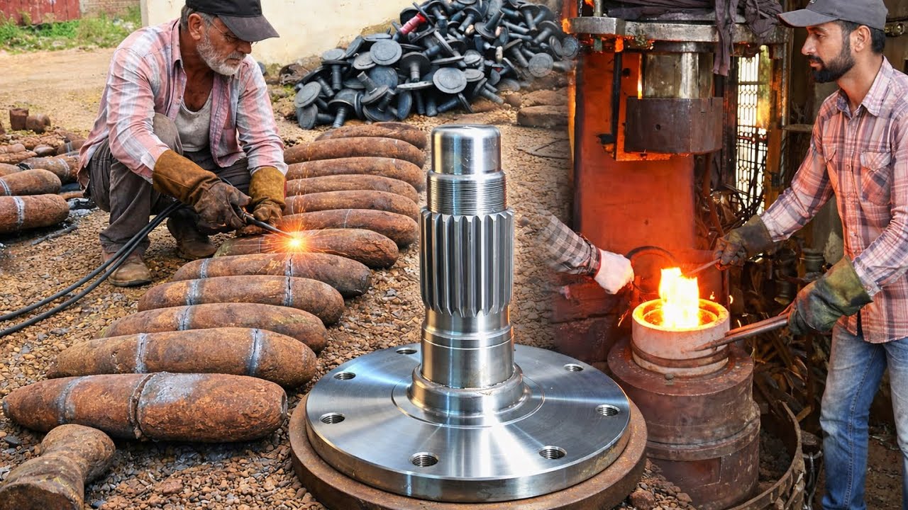 “Making Bolt Shafts from Scrap Metal | DIY Metalwork & Recycling”