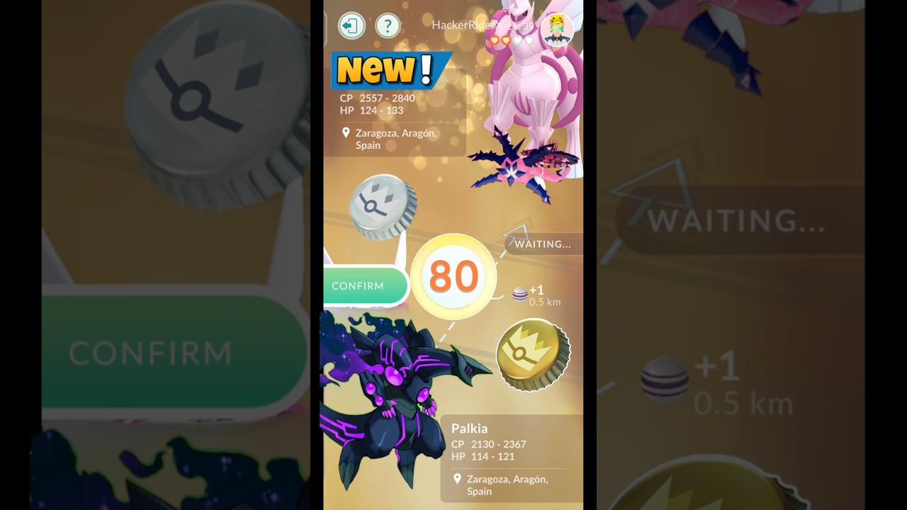 Using Lucky Trinket For✨️Shiny Origin Palkia in Pokémon GO