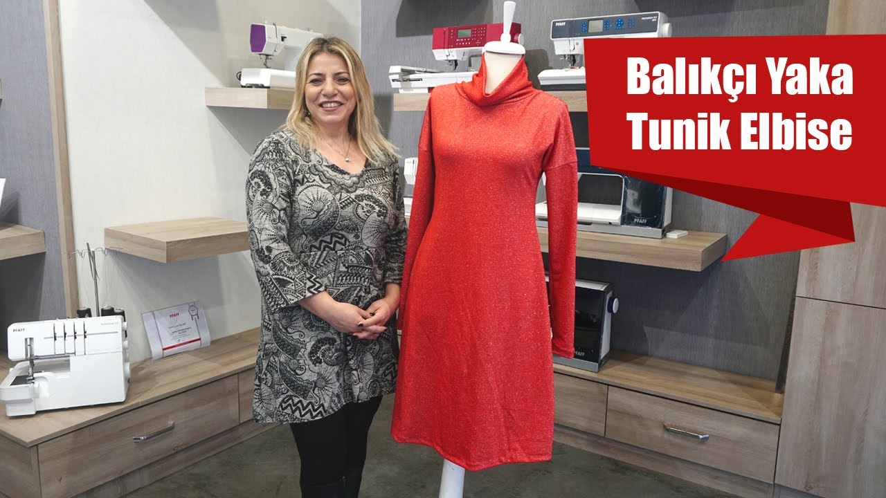 Balıkçı yaka Triko Elbise Dikimi