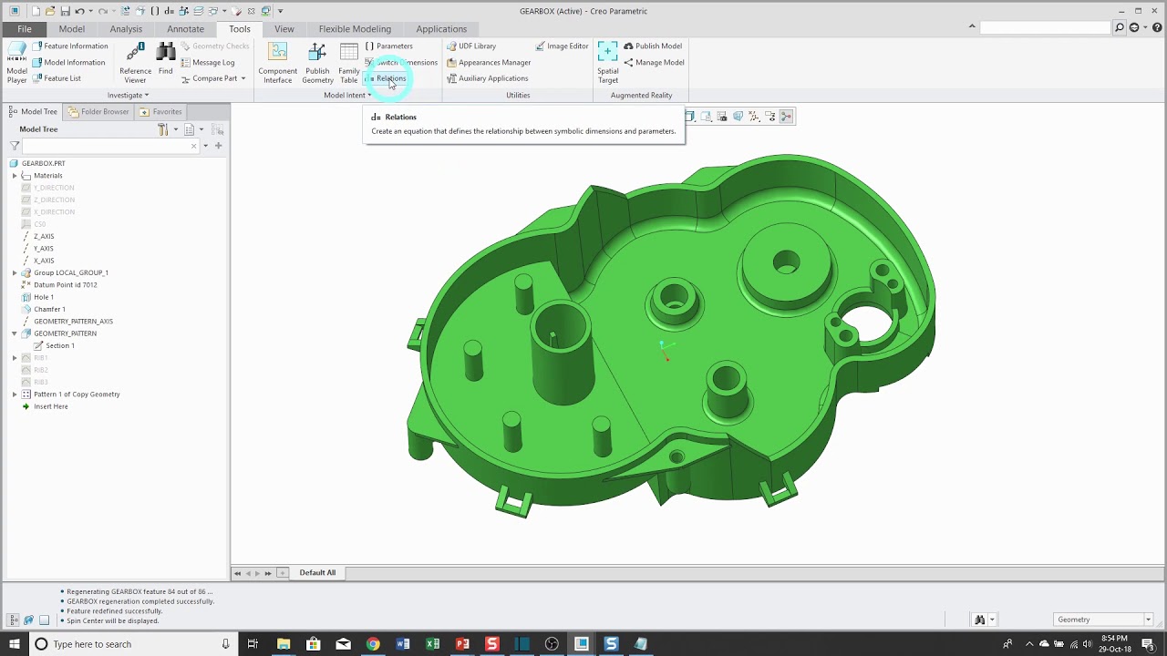 Creo Parametric - Parameters (Demonstration)