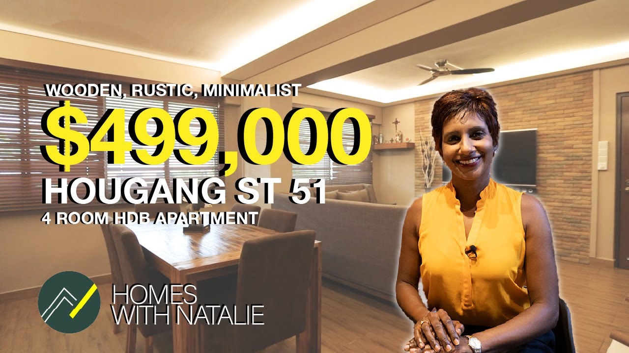 𝙎𝙊𝙇𝘿 𝙞𝙣 𝙊𝙉𝙀 𝙢𝙤𝙣𝙩𝙝! Mid Century Minimalist 4A HDB Apartment @ 549 Hougang Street 51 | Singapore