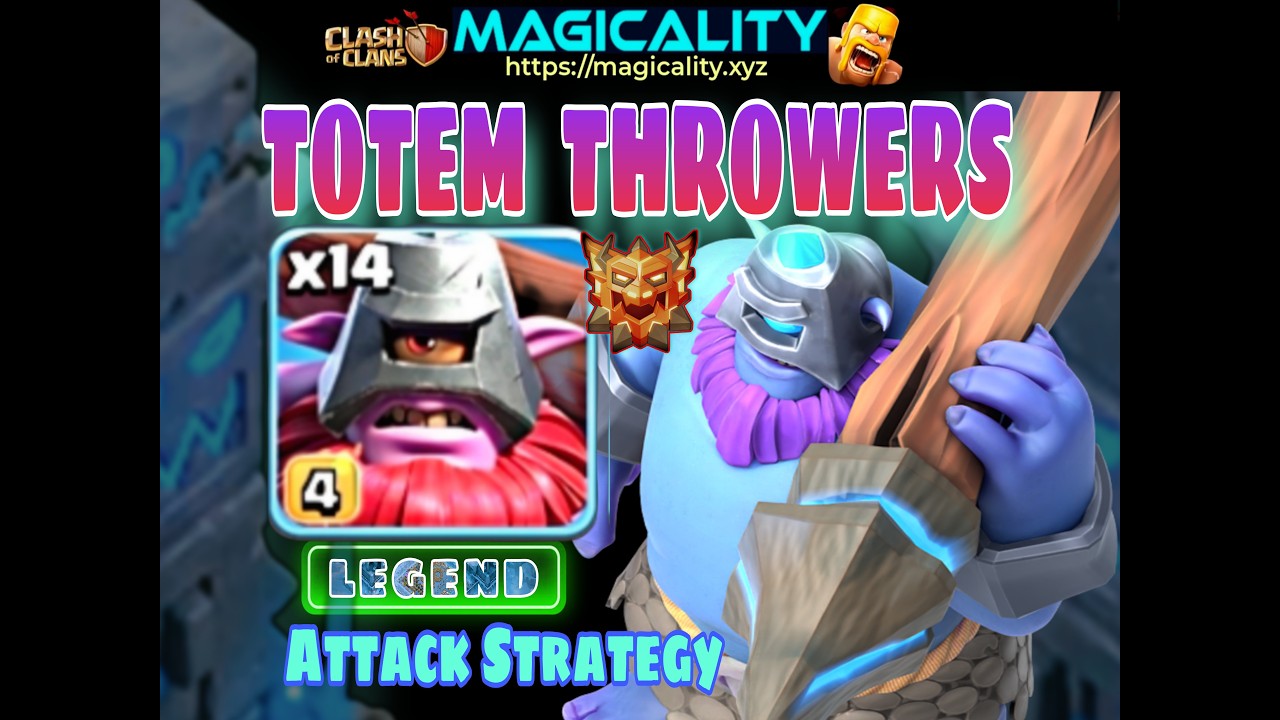 TH18 LEGEND TOTEMS MASS THROWERS (#1) #mousy #coc #supercell #clashofclans #magicality
