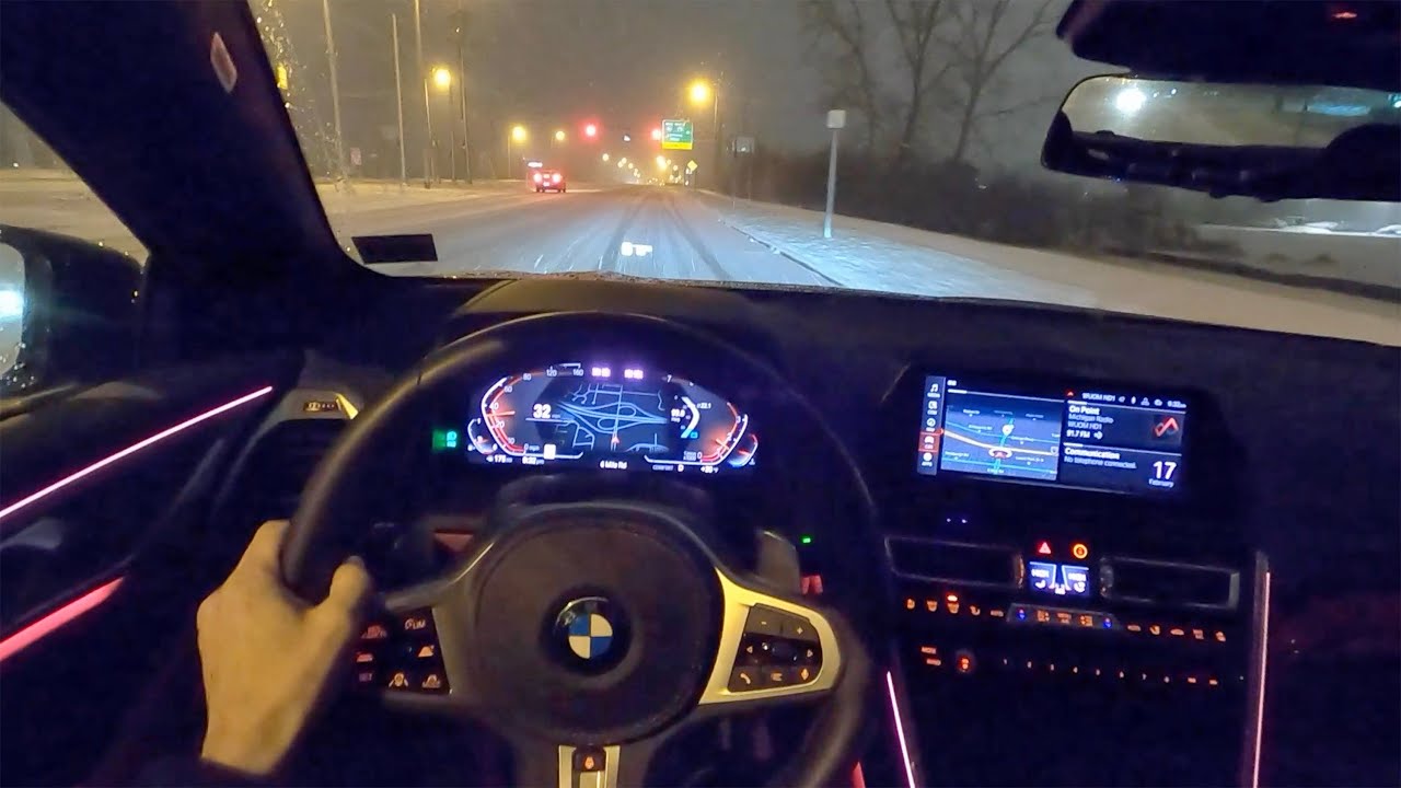 2020 BMW 840i xDrive Gran Coupe - POV Winter Driving Impressions