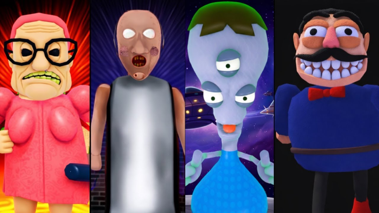 Roblox Escape All Jumpscares, TEAM ALIEN ESCAPE, TEAM BARRA'S HOUSE ESCAPE, TEAM GRANNY GLORIA BREAK