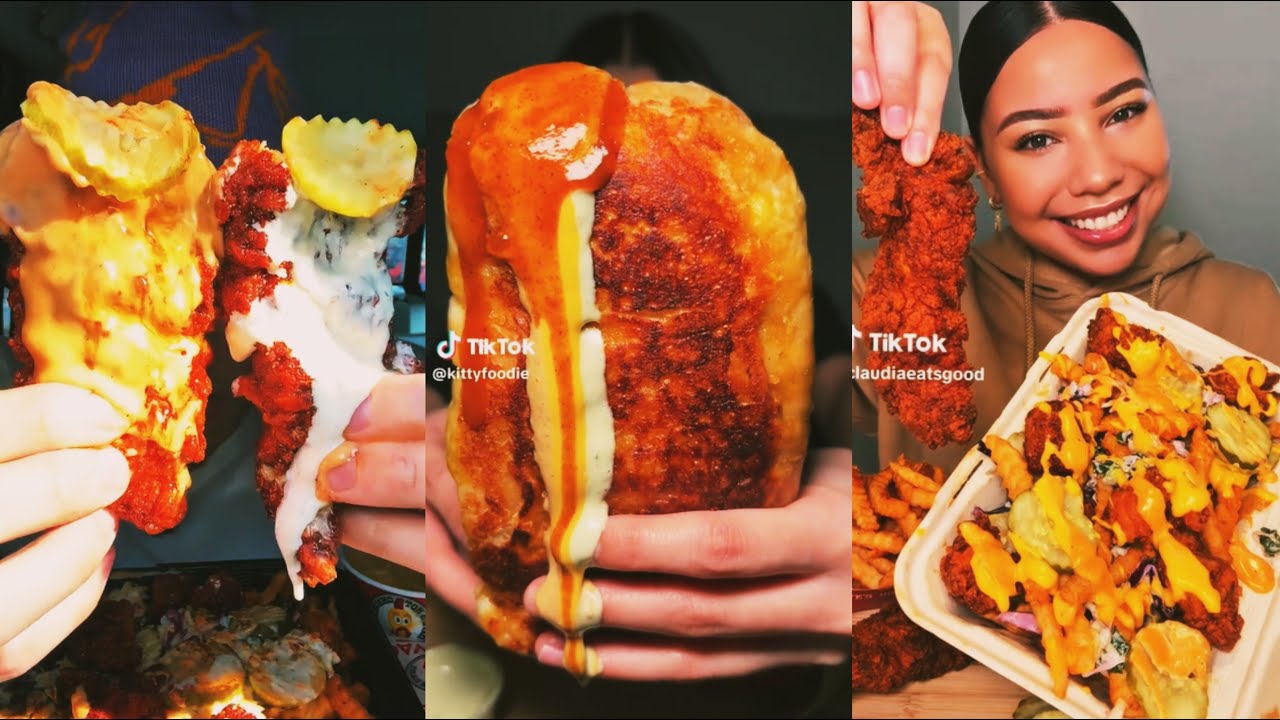 Tiktok Mukbang Compilation | Tacobell, Dave's Hot Chicken, Wingstop