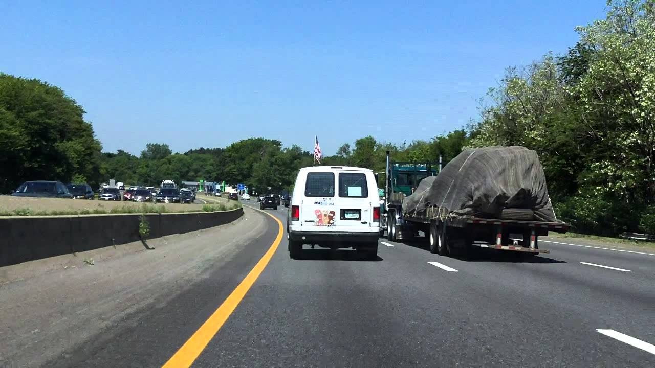 Yankee Division Highway (Interstate 95/MA 128 Exits 45 to 37) southbound