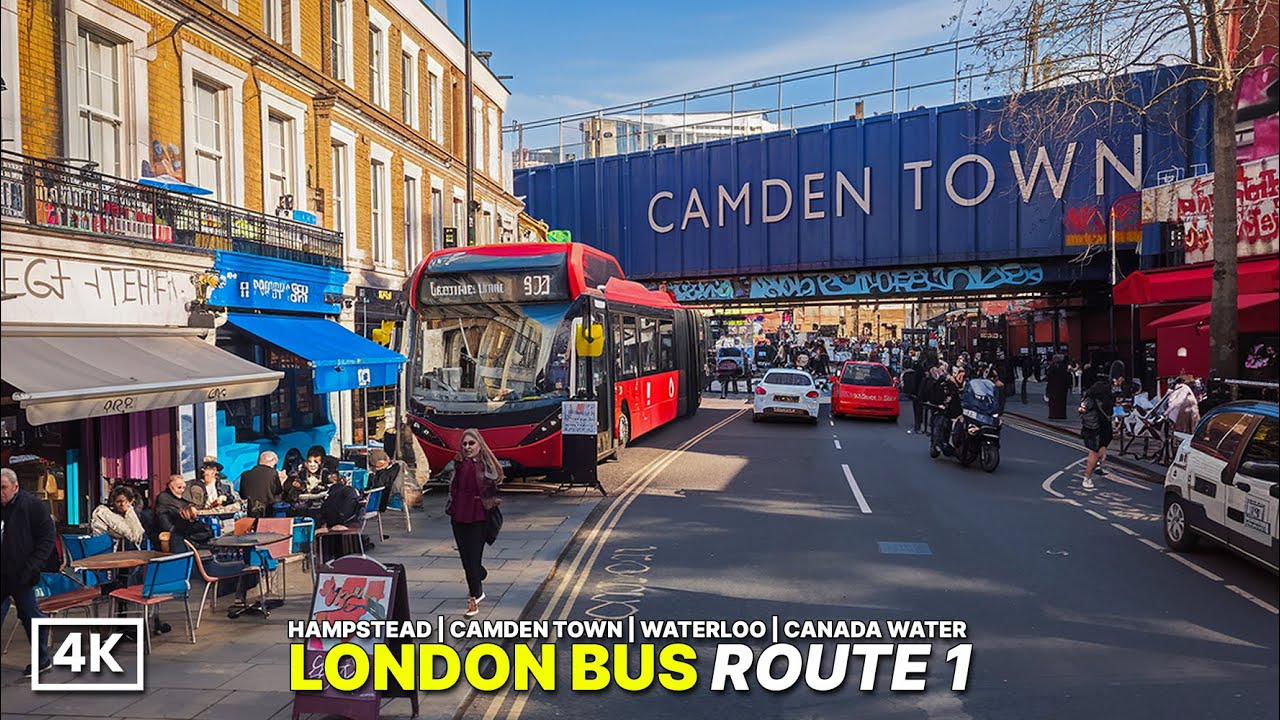 From Northwest to Southeast London by Bus! 🌆 Camden, River Thames & City Views aboard Bus Route 1