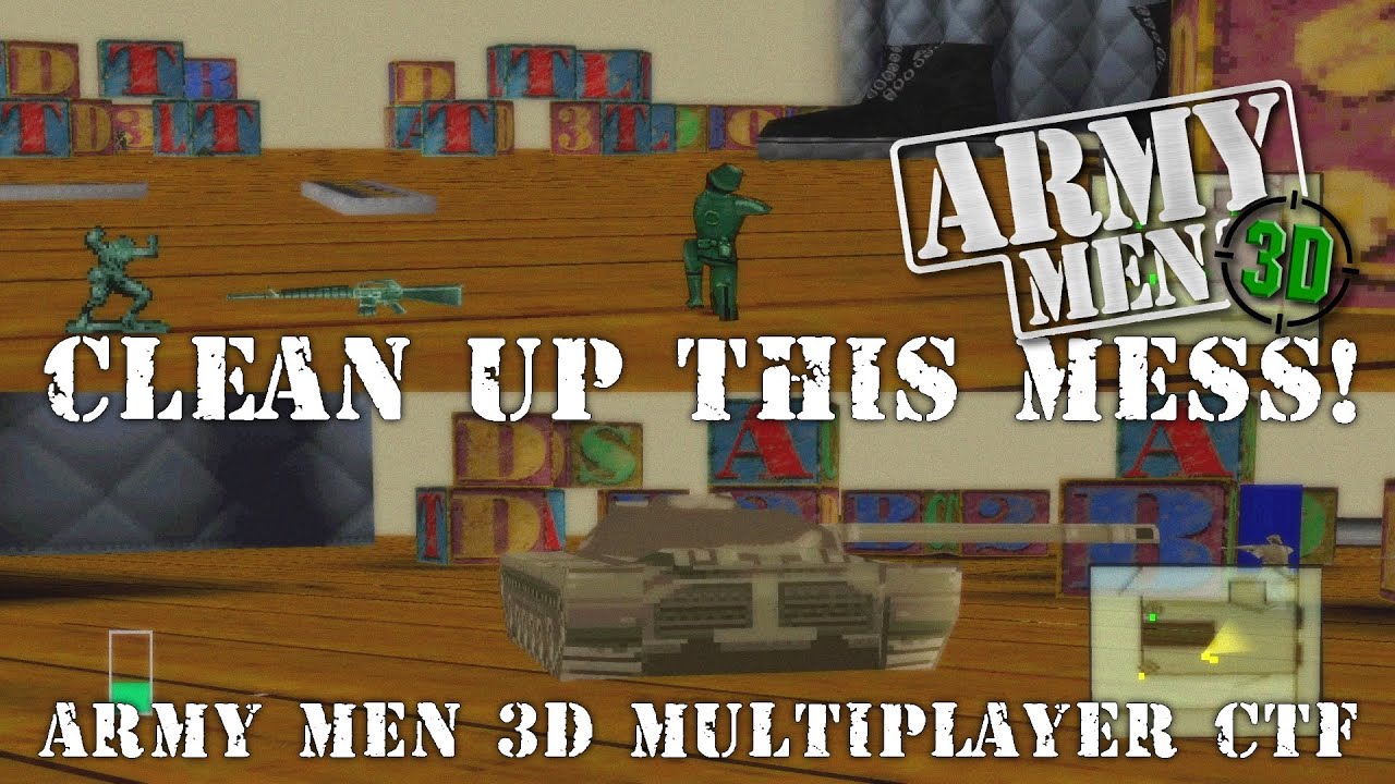 Army Men 3D – Многопользовательская игра Захват Флага (PVP) – Карта: Clean Up This Mess!
