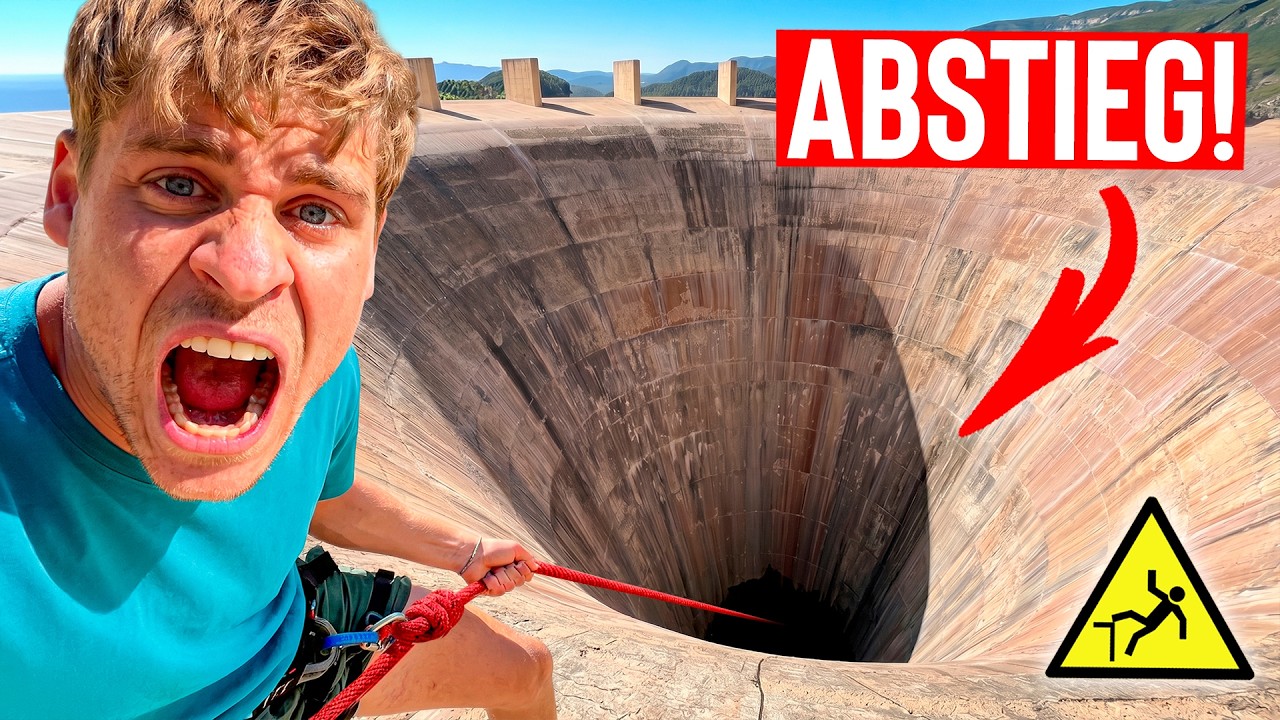 Wir seilen uns in gigantisches MEGA-LOCH!🕳️|100 METER unter STAUSEE!