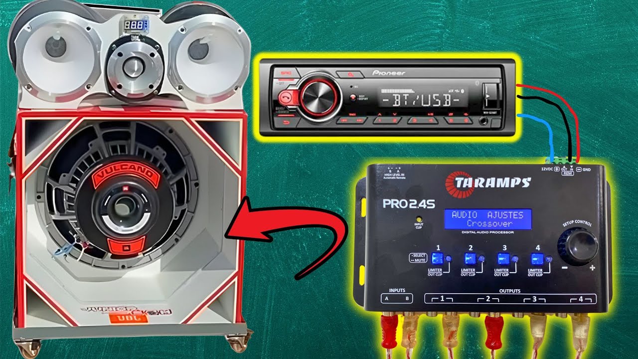 como regular caixa trio no som pioneer - Processador de audio TARAMPS aula passo a passo
