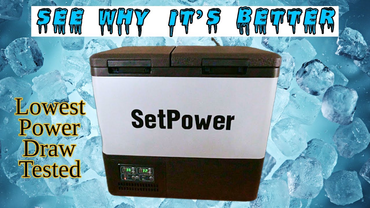 Redesigned For Low Power Consumption -  SetPower PT55 12 Volt Compressor Refrigerator