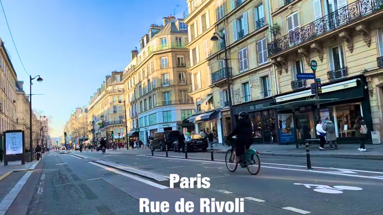 Paris city walks   Rue de Rivoli   Paris,France 4K