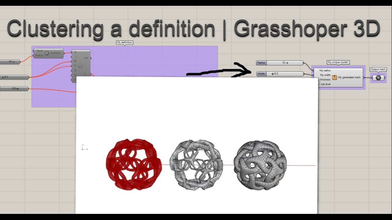 Clustering a definition | Grasshopper 3D