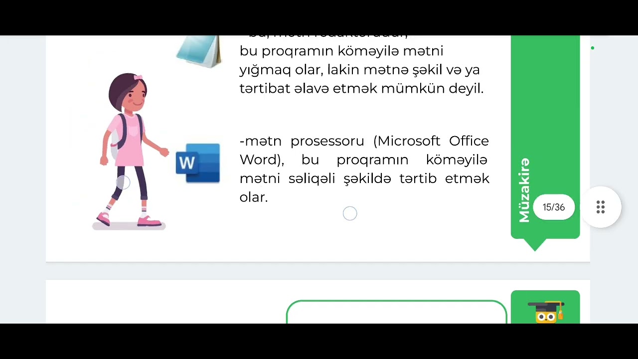 4 cu sinif. 3D qrafik redaktor və  Mətn  prosessoru. 