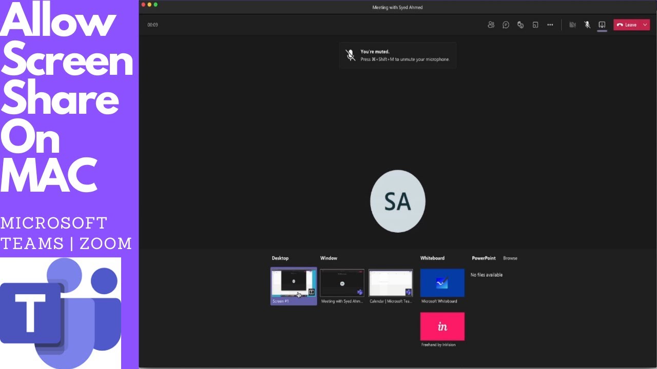 Screen Share not working On Teams MAC