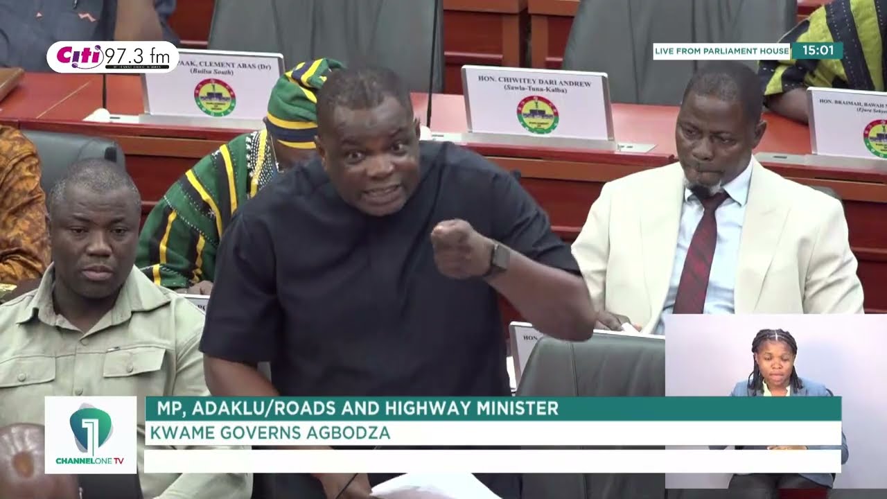 Roads Minister Governs Agbodza Raises Public Fund Misuse Claim in Parliament
