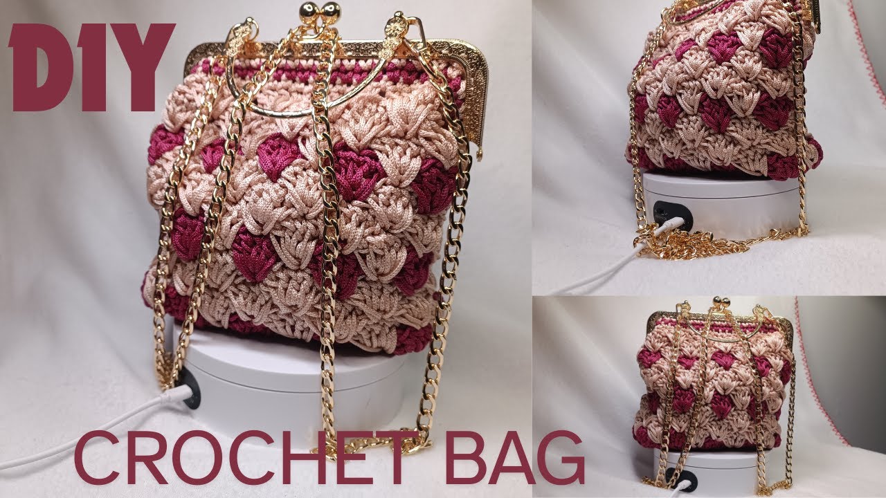 DIY - Full tutorial : #crochet bag #handmade #beautiful and easy #sac au crochet