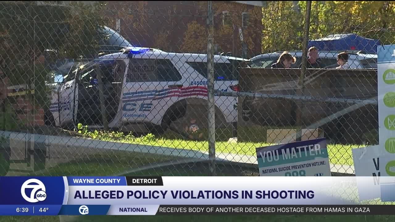 Detroit officer suspended after shooting, chief says policy violations under investigation