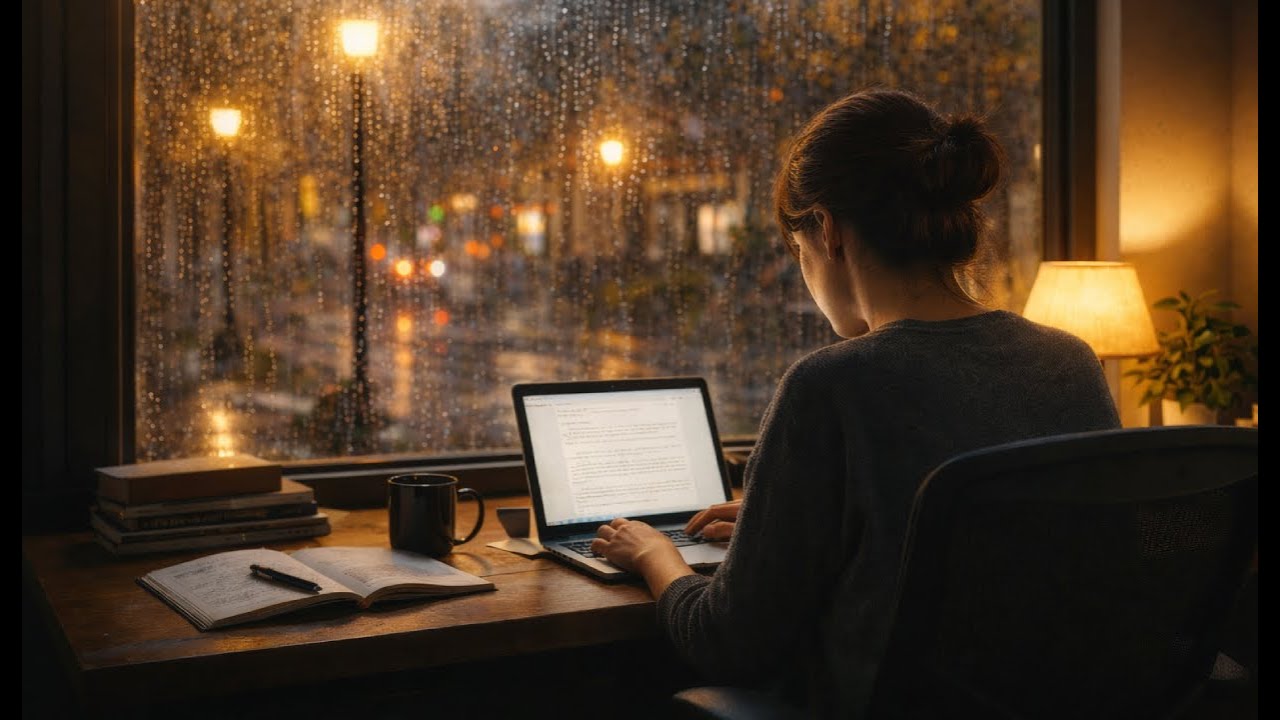 🌧️ Night Rain for Deep Focus | 3 Hours Study & Work Ambience
