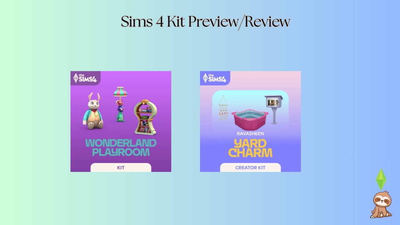 Wonderland Playroom & Ravasheen's Yard Charm Kit Preview/Review #sims4 #thesims4